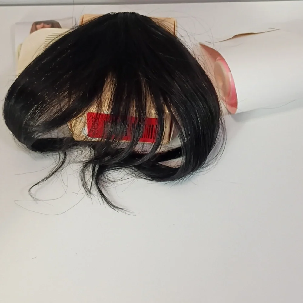 Clip-In Bangs – 100% Human Hair – Natural‎ Black – Curtain / French Fringe